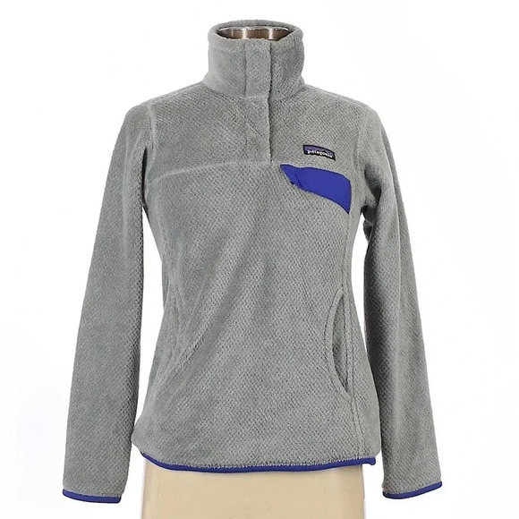 Patagonia Retool Snap-T Fleece Pullover Grey Blue - Picture 2 of 4